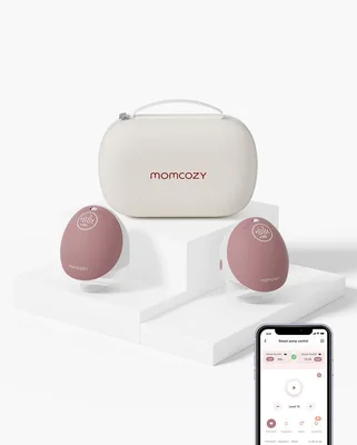 Momcozy Mobile Flow smartphone app control with dual pump tracking display